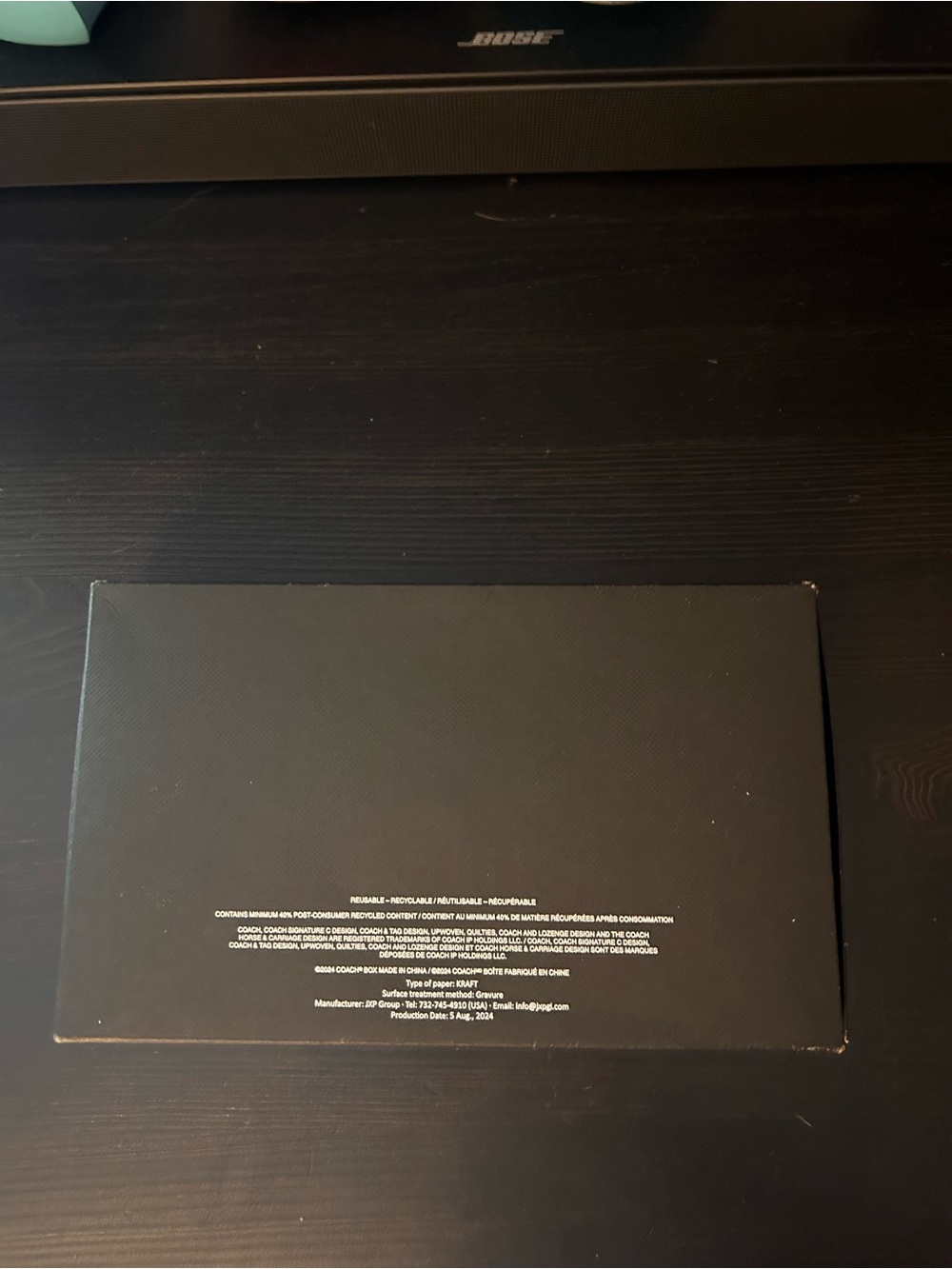 Coach Black Gift Box - Picture 4 of 7